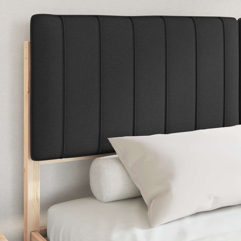 vidaXL Bed Frame with Upholstered Headboard Black 160 x 200 cm