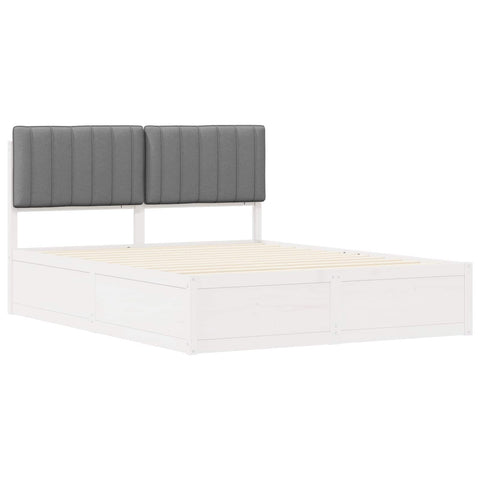 vidaXL Bed Frame with Upholstered Headboard Light Grey 160 x 200 cm