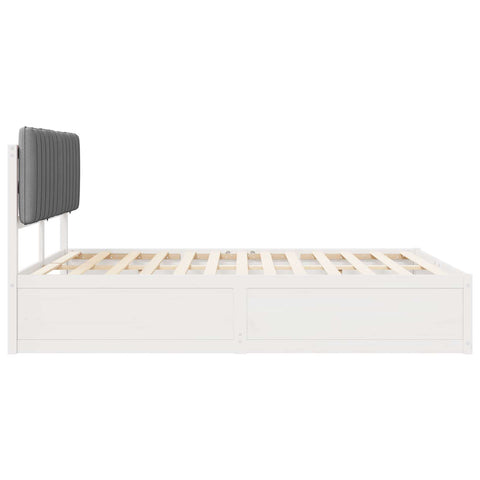 vidaXL Bed Frame with Upholstered Headboard Light Grey 160 x 200 cm