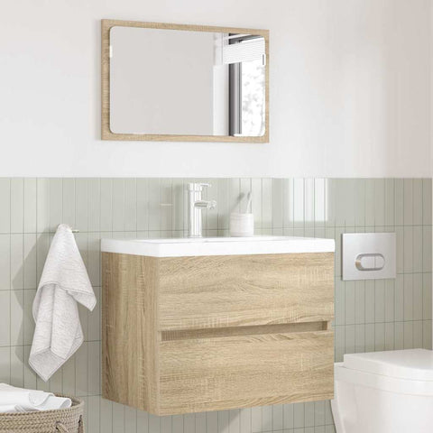 vidaXL Bathroom Furniture Set with Drawer Sonoma Oak Engineered Wood