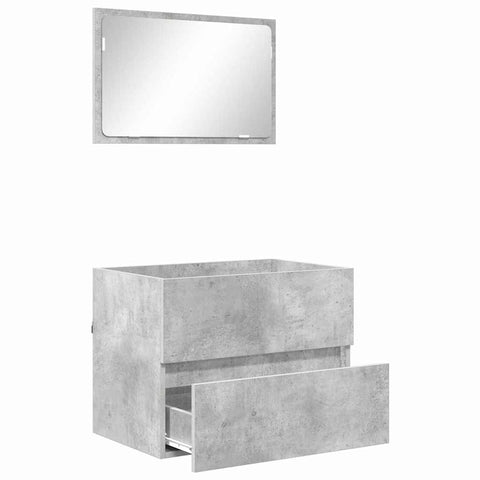 vidaXL Bathroom Furniture Set Concrete Grey Engineered Wood