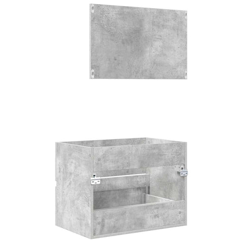 vidaXL Bathroom Furniture Set Concrete Grey Engineered Wood