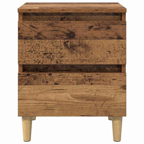 vidaXL Bed Cabinet Old Wood 40 x 35 x 50 cm Engineered Wood