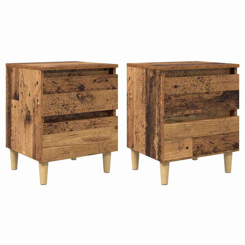 vidaXL Bed Cabinets 2 pcs Old Wood 40 x 35 x 50 cm Engineered Wood