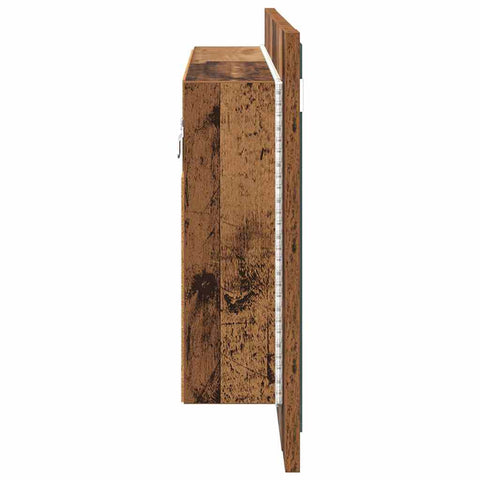 vidaXL Bathroom Mirror Cabinet with Shelf Old Wood 80 x 12 x 45 cm