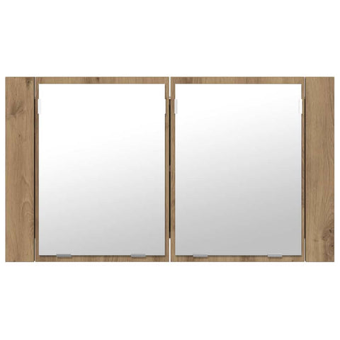 vidaXL Bathroom Mirror Cabinet with Shelf Artisan Oak 80 x 12 x 45 cm