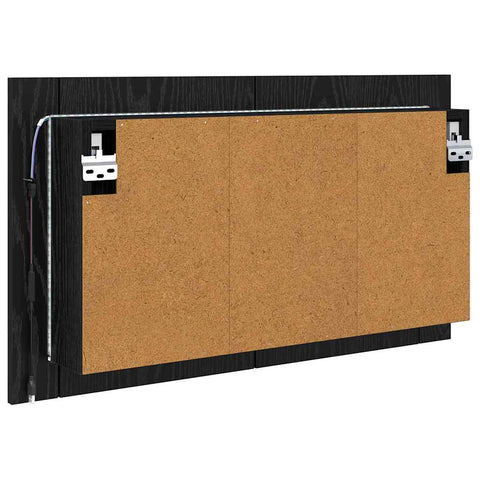 vidaXL Bathroom Mirror Cabinet with Shelf Black Oak 80 x 12 x 45 cm