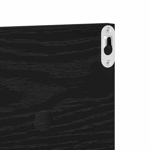 vidaXL Wall Shelves 4 pcs Black Oak 80 x 11.5 x 18 cm Engineered Wood