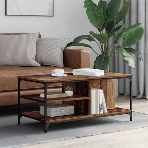 vidaXL Coffee Table Old Wood 100 x 50 x 45 cm Engineered Wood