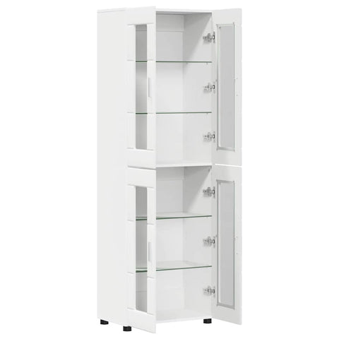 vidaXL Highboard with Shelf White 60 x 35 x 182 cm Engineered Wood