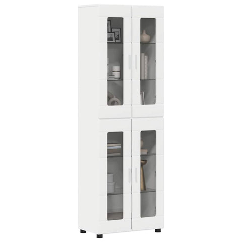 vidaXL Highboard with Shelf White 60 x 35 x 182 cm Engineered Wood