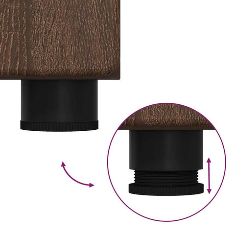 vidaXL Highboard with Shelf Brown Oak 60 x 35 x 182 cm Engineered Wood