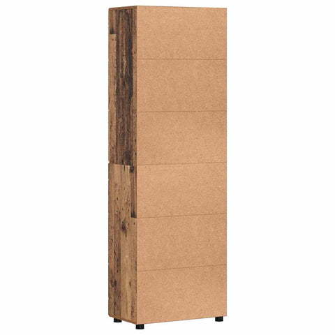 vidaXL Highboard with Shelf Old Wood 60 x 35 x 182 cm Engineered Wood