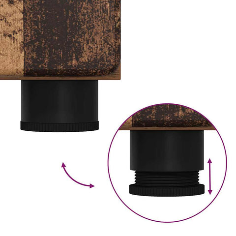 vidaXL Highboard with Shelf Old Wood 60 x 35 x 182 cm Engineered Wood