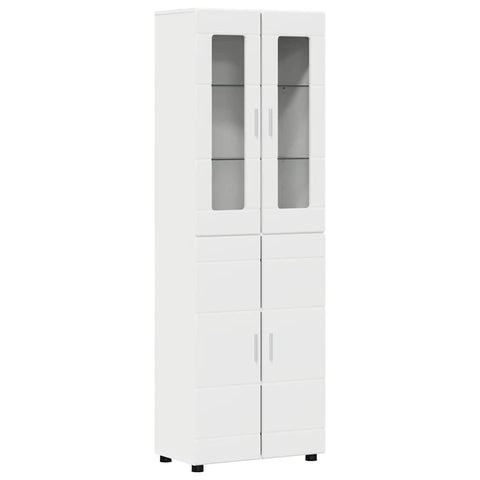 vidaXL Highboard with Shelf White 60 x 35 x 182 cm Engineered Wood