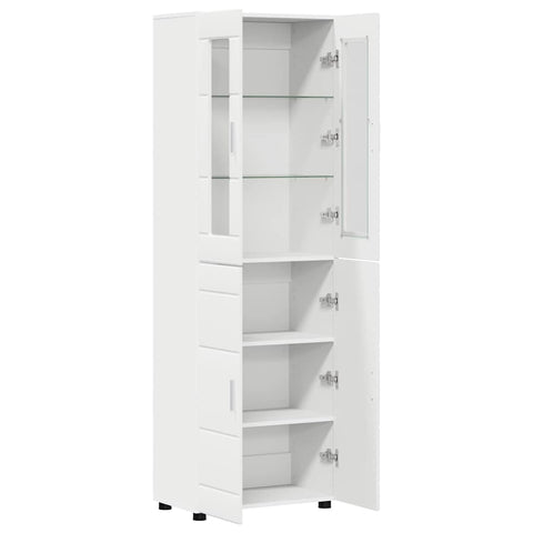vidaXL Highboard with Shelf White 60 x 35 x 182 cm Engineered Wood