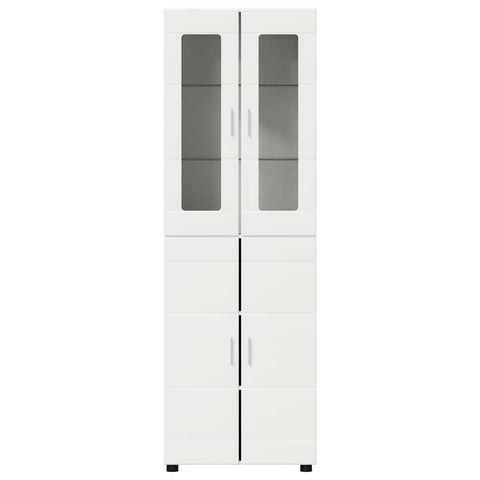 vidaXL Highboard with Shelf White 60 x 35 x 182 cm Engineered Wood