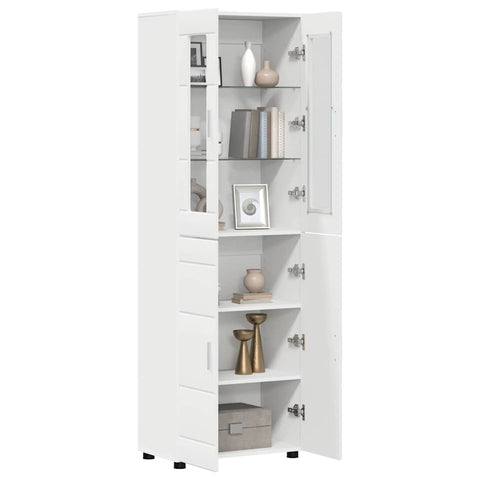 vidaXL Highboard with Shelf White 60 x 35 x 182 cm Engineered Wood