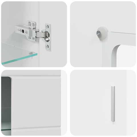 vidaXL TV Cabinet Set with Drawer with Shelf White Engineered Wood