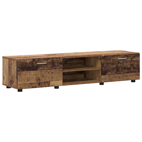 vidaXL TV Cabinet Set with Drawer with Shelf Old Wood Engineered Wood