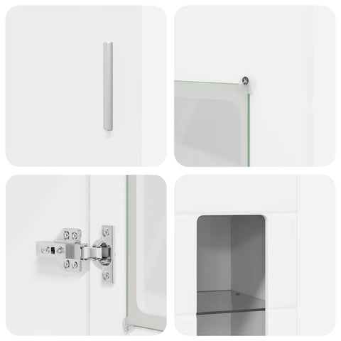 vidaXL TV Cabinet Set with Drawer with Shelf White Engineered Wood