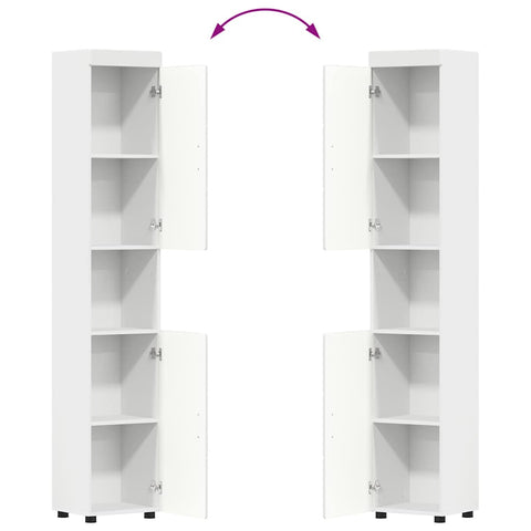 vidaXL Bathroom Furniture Set with Shelf TULUM White Engineered Wood