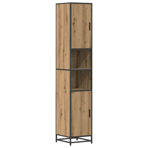 vidaXL Bathroom Cabinet with Shelf Artisan oak 35 x 37.5 x 188.5 cm
