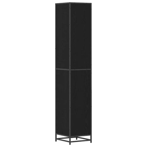 vidaXL Bathroom Cabinet Black oak 35 x 37.5 x 188.5 cm Engineered wood