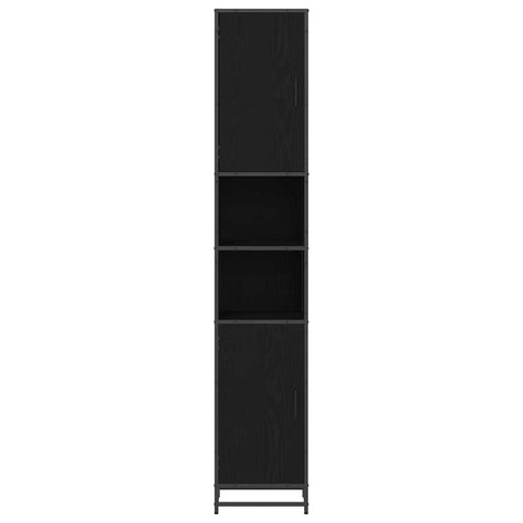 vidaXL Bathroom Cabinet Black oak 35 x 37.5 x 188.5 cm Engineered wood