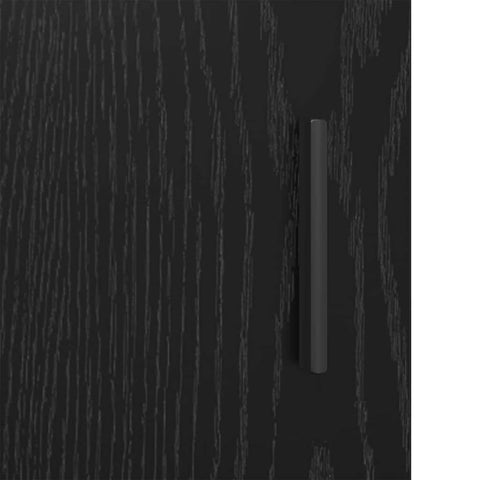 vidaXL Bathroom Furniture Set with Shelf Wall-mounted 3 pcs Black oak