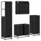 vidaXL Bathroom Furniture Set 4 pcs Black oak 65 x 33 x 60 cm