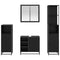 vidaXL Bathroom Furniture Set 4 pcs Black oak 65 x 33 x 60 cm