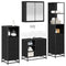vidaXL Bathroom Furniture Set 4 pcs Black oak 65 x 33 x 60 cm