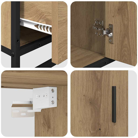 vidaXL Bathroom Furniture Set 3 pcs Artisan oak 35 x 37.5 x 166 cm