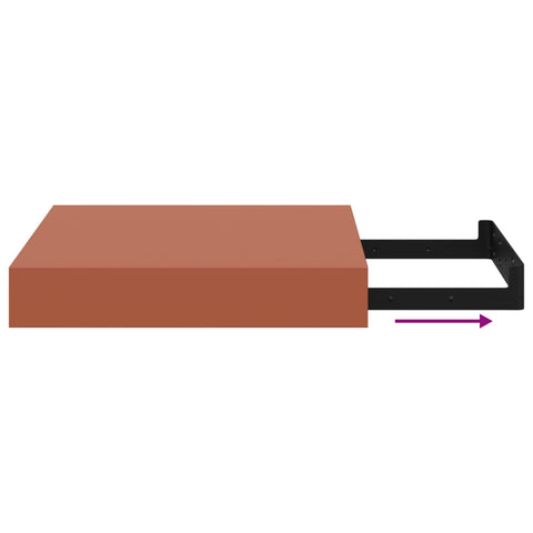 vidaXL Wall Shelf 2 pcs Red 23 x 23.5 x 4 cm Engineered Wood