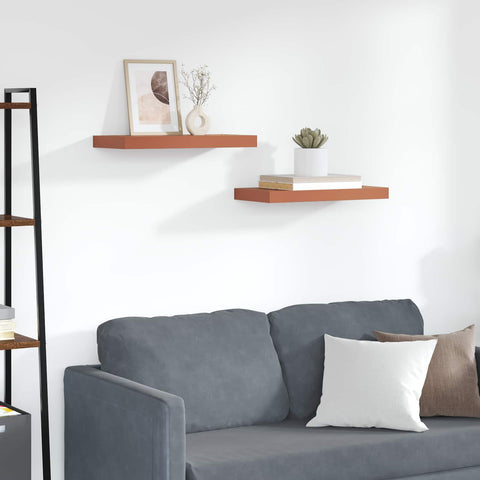 vidaXL Wall Shelf 2 pcs Red 50 x 23 x 4 cm Engineered Wood