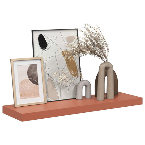 vidaXL Wall Shelf 4 pcs Red 90 x 23.5 x 4 cm Engineered Wood