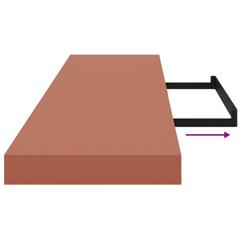 vidaXL Wall Shelf Wall-mounted Red 120 x 23.5 x 4 cm Engineered Wood