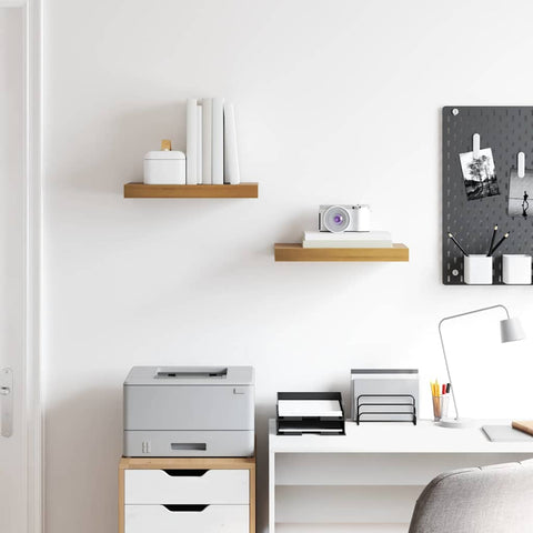 vidaXL Wall Shelf 2 pcs Brown 40 x 23.5 x 4 cm Engineered Wood