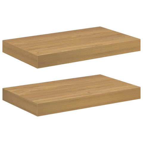 vidaXL Wall Shelf 2 pcs Brown 40 x 23.5 x 4 cm Engineered Wood
