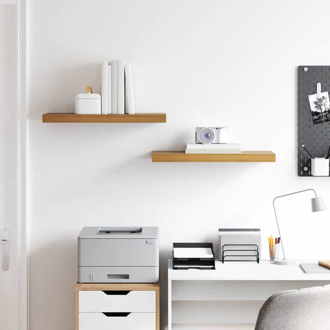 vidaXL Wall Shelf 2 pcs Brown 60 x 23 x 4 cm Engineered Wood