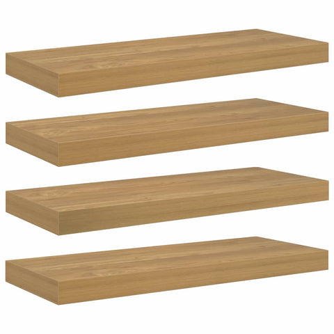 vidaXL Wall Shelf 4 pcs Brown 60 x 23 x 4 cm Engineered Wood