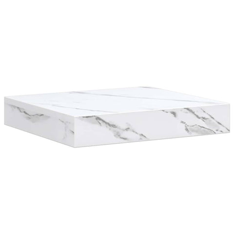 vidaXL Wall Shelf White Marble 23 x 23.5 x 4 cm Engineered Wood