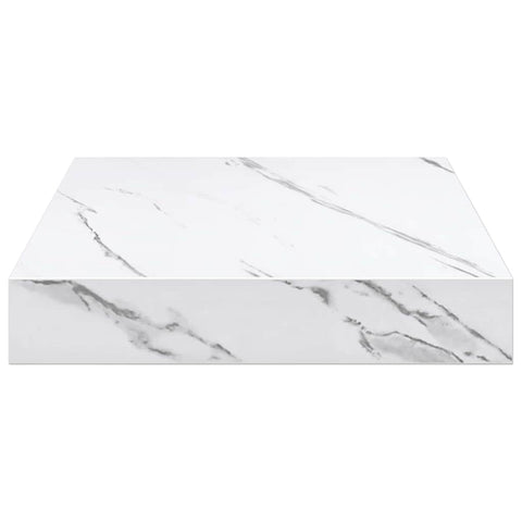 vidaXL Wall Shelf 4 pcs White Marble 23 x 23.5 x 4 cm Engineered Wood