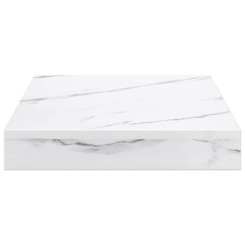 vidaXL Wall Shelf 4 pcs White Marble 23 x 23.5 x 4 cm Engineered Wood