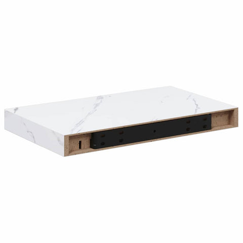 vidaXL Wall Shelf White Marble 40 x 23.5 x 4 cm Engineered Wood