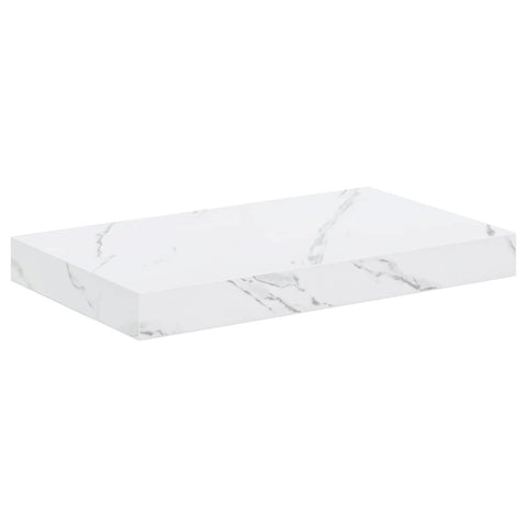 vidaXL Wall Shelf 4 pcs White Marble 40 x 23.5 x 4 cm Engineered Wood