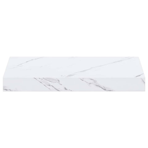vidaXL Wall Shelf 4 pcs White Marble 40 x 23.5 x 4 cm Engineered Wood
