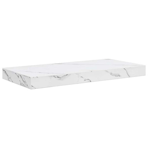 vidaXL Wall Shelf 2 pcs White Marble 50 x 23.5 x 4 cm Engineered Wood