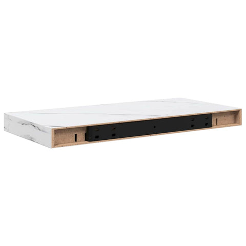 vidaXL Wall Shelf 4 pcs White Marble 50 x 23.5 x 4 cm Engineered Wood
